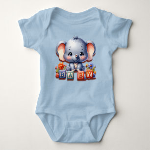 Baby Elephant Speller Romper