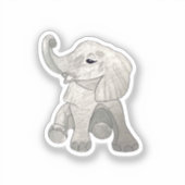 Baby Elephant Sticker (Voorkant)