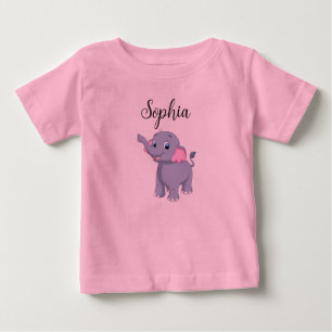 Baby Elephant T-shirt met bewerkbare naam