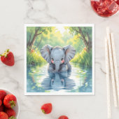 Baby Elephant Thema | verjaardagsfeestje Servet (Insitu)