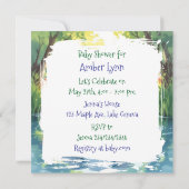 Baby Elephant Themed Baby Shower Kaart (Achterkant)