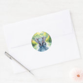 Baby Elephant Themed Baby Shower Ronde Sticker (Envelop)