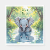 Baby Elephant Themed Baby Shower Servet (Voorkant)
