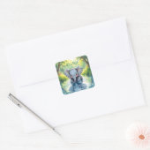 Baby Elephant Themed Baby Shower Vierkante Sticker (Envelop)