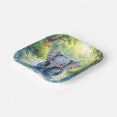 Baby Elephant Themed |  Birthday Party Papieren Bordje (Gebogen)