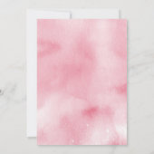 Baby Elephant Tropical Floral Baby Meisje Douche Kaart (Achterkant)