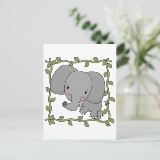 Baby Elephant Tshirts en Gifts Briefkaart (Staand voorkant)