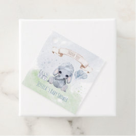 Baby Elephant Waterverf Animals Bedankjes Labels