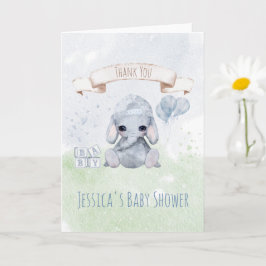 Baby Elephant Waterverf Animals Hartelijk dank Kaart