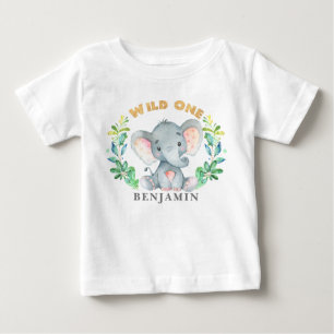 Baby Elephant Wild One 1st Birthday Oerwoud