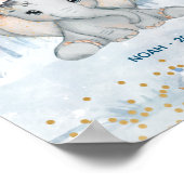 Baby Elephant Winter Scene - Nursery Poster (Hoek)