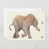 Baby Elephant with cupcakes Postcard Briefkaart (Voorkant / Achterkant)