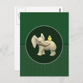 Baby Elephant & Yellow Duck Briefkaart (Voorkant / Achterkant)