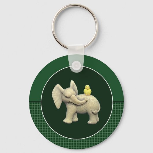 Baby Elephant & Yellow Duck Sleutelhanger (Voorkant)