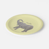 Baby Elephant Yellow Papieren Bordje (Gekanteld)