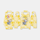 Baby Elephant Yellow Polka Dot Ears Baby Shower Bedankdoosjes (Uitgevouwen)