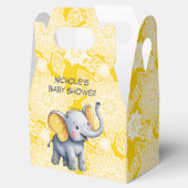 Baby Elephant Yellow Polka Dot Ears Baby Shower Bedankdoosjes (Geopend)