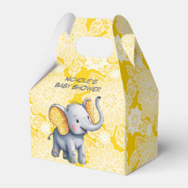 Baby Elephant Yellow Polka Dot Ears Baby Shower Bedankdoosjes