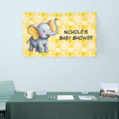 Baby Elephant Yellow Polka Dot Ears Baby Shower Spandoek (Beurs)