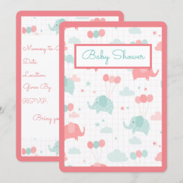 Baby Elephant Zoo Animals Boy of Girl Kaart