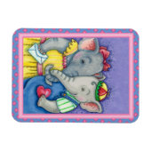 BABY ELEPHANTS EERSTE LOVE, KUTE PACHYDERMVRIENDEN MAGNEET (Horizontaal)
