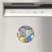 BABY ELEPHANTS EERSTE LOVE, KUTE PACHYDERMVRIENDEN MAGNEET (Insitu (Vaatwasser))