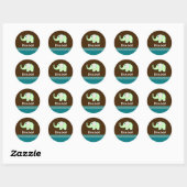 Baby ElephantStickers - Pas het aan! Ronde Sticker (Vel)