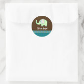 Baby ElephantStickers - Pas het aan! Ronde Sticker (Tas)