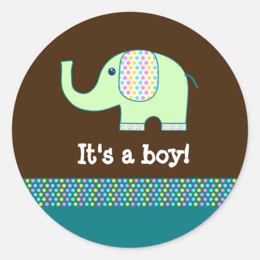 Baby ElephantStickers - Pas het aan! Ronde Sticker (Voorkant)