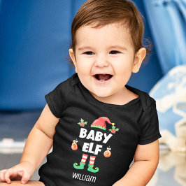 Baby elf familie die geschikt is voor kerstmis romper