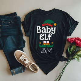 Baby Elf Funny Elf bijpassende kerstcadeau T-shirt