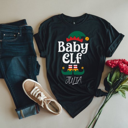 Baby Elf Funny Elf bijpassende kerstcadeau T-shirt
