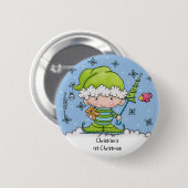 Baby Elf -gepersonaliseerd !st Christmas Ronde Button 5,7 Cm (Voorkant /achterkant)