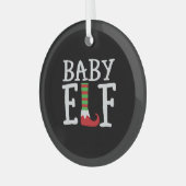 Baby Elf Glas Ornament (Voorkant links)
