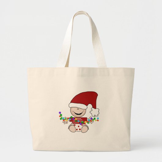Baby Elf met lampjes Tshirts en geschenken Grote Tote Bag (Voorkant)