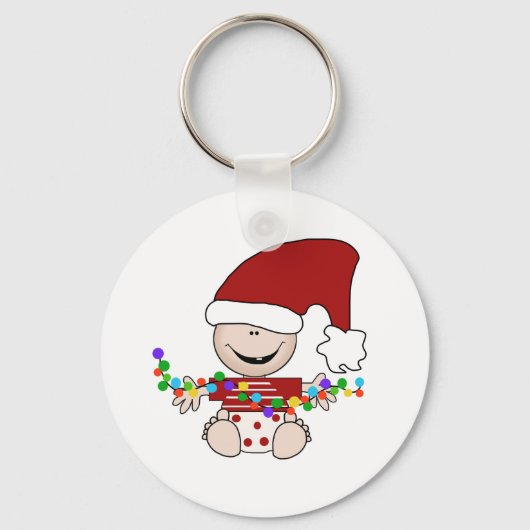 Baby Elf met lampjes Tshirts en geschenken Sleutelhanger (Voorkant)