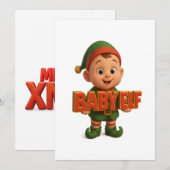 Baby Elf - Prettig Kerstfeest Feestdagenkaart (Voorkant / Achterkant)