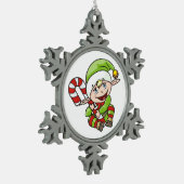 BABY ELF TIN SNEEUWVLOK ORNAMENT (Links)