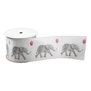 Baby ellephant Satin Ribbon voor nieuwe babycadeau Satijnen Lint