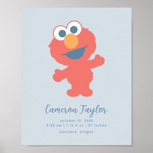 Baby Elmo | Geboortestatistieken van Baby Poster (Voorkant)