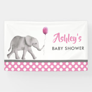 Baby elphant Baby shower Banner, welkomstteken Spandoek