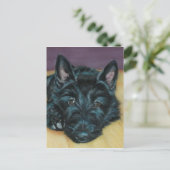 "Baby Em" - Schots puppy Briefkaart (Staand voorkant)