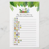 Baby Emoji Dinosaur Baby shower Game (Voorkant)