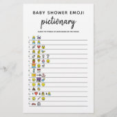 Baby Emoji Minimalistisch Baby shower Game (Voorkant)