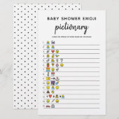 Baby Emoji Minimalistisch Baby shower Game (Voorkant / Achterkant)