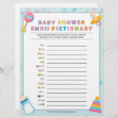 Baby Emoji Pictionary [Basics Blue] Briefhoofd (Voorkant / Achterkant)