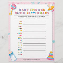 Baby Emoji Pictionary [Basics Pink] Briefhoofd