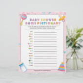 Baby Emoji Pictionary [Basics Pink] Briefhoofd (Staand voorkant)