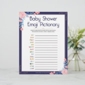 Baby Emoji Pictionary [Bloem Kader] Briefhoofd (Staand voorkant)