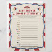 Baby Emoji Pictionary [Circus Theme] Briefhoofd (Voorkant / Achterkant)